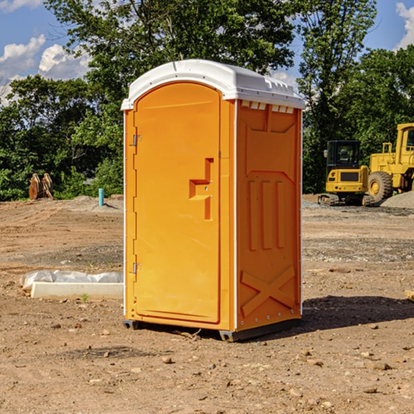 how often are the porta potties cleaned and serviced during a rental period in Du Bois Illinois